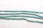Aquamarine Quartz Round Smooth Gemstone Beads 16" Strand