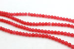 Red Jade ( Dyed ) Round Smooth Gemstone Beads 16" Strand