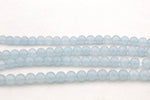 Blue SkyJade ( Dyed ) Round Smooth Gemstone Beads 16" Strand