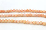 Peach Jade ( Dyed ) Round Faceted Gemstone Beads 16" Strand