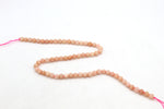 Peach Jade ( Dyed ) Round Faceted Gemstone Beads 16" Strand
