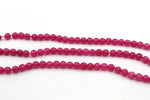 Pink Jade ( Dyed ) Round Faceted Gemstone Beads 16" Strand