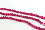 Pink Jade ( Dyed ) Round Faceted Gemstone Beads 16" Strand