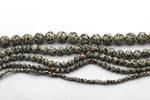 Dalmantian Jasper Round Gemstone 16" Strand