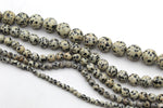 Dalmantian Jasper Round Gemstone 16" Strand