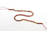 Carnelian Stone Round Faceted AB Gemstone Beads 16" Strand
