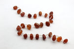 Carnelian Irreguler Side Hole Gemstone Beads 16" Strand