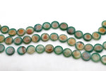 Agate Canadian Round Flat 20 mm Gemstone Beads 16" Strand
