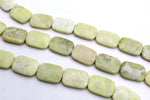 Lime Jasper Square Flat 21 x 29 mm Gemstone Beads 16" Strand