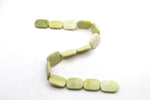 Lime Jasper Square Flat 21 x 29 mm Gemstone Beads 16" Strand