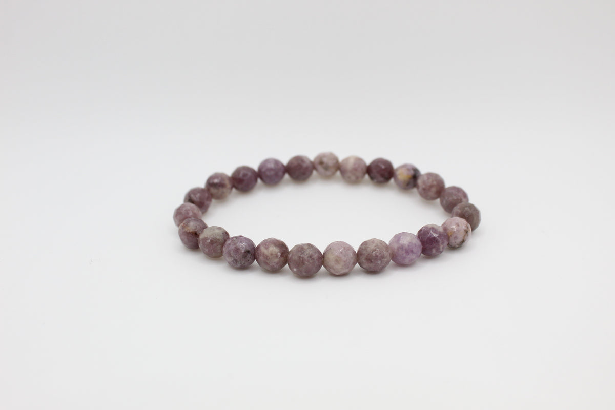 Chinese Lapidolite Faceted Bracelet