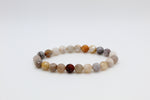 Bamboo Leaf Agate Faceted Bracelet