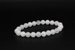 White Jade Round Smooth Bracelet