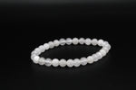 White Jade Round Smooth Bracelet