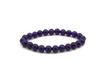 Dyed Purple Round Smooth Bracelet