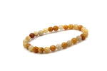 Yellow Jade Round Faceted Bracelet