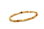 Yellow Jade Round Faceted Bracelet
