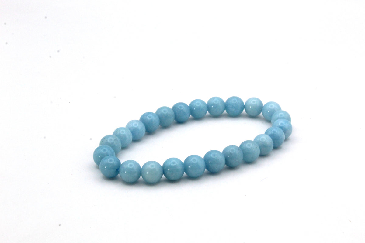 Sky Blue Round Smooth Bracelet