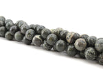 Green Leopard Skin Jasper Round Smooth Gemstone Beads 16'' Strand ***