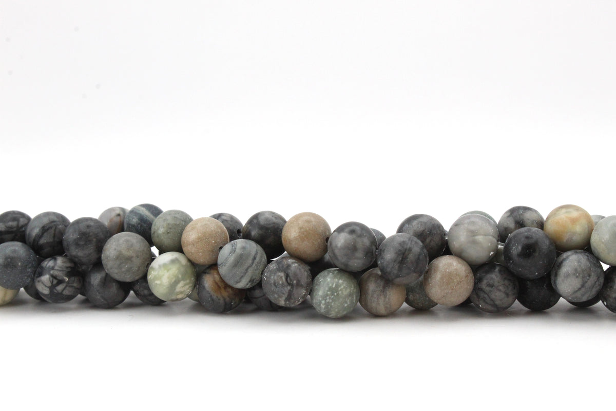 Picasso Jasper Round Smooth Gemstone Beads 16'' Strand