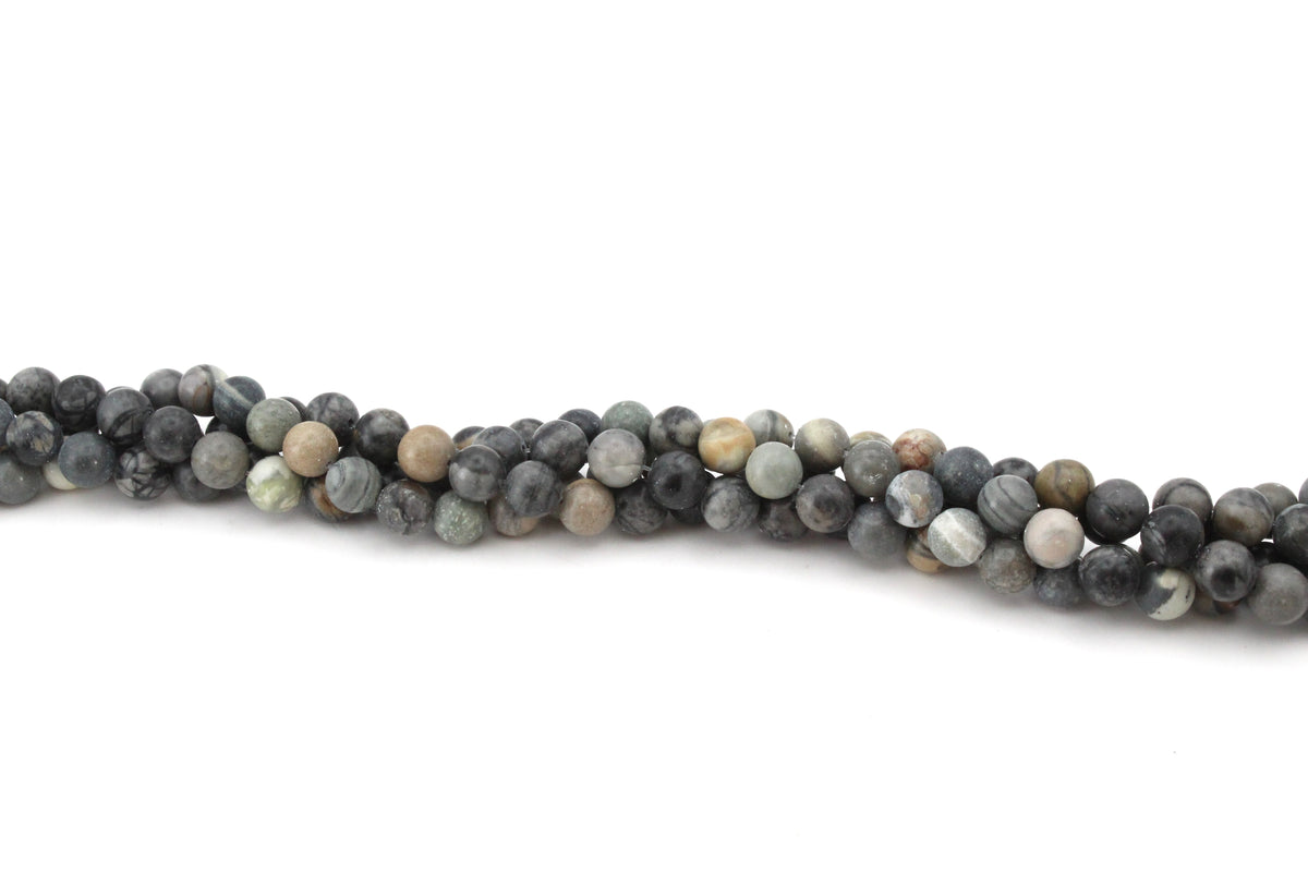 Picasso Jasper Round Smooth Gemstone Beads 16'' Strand