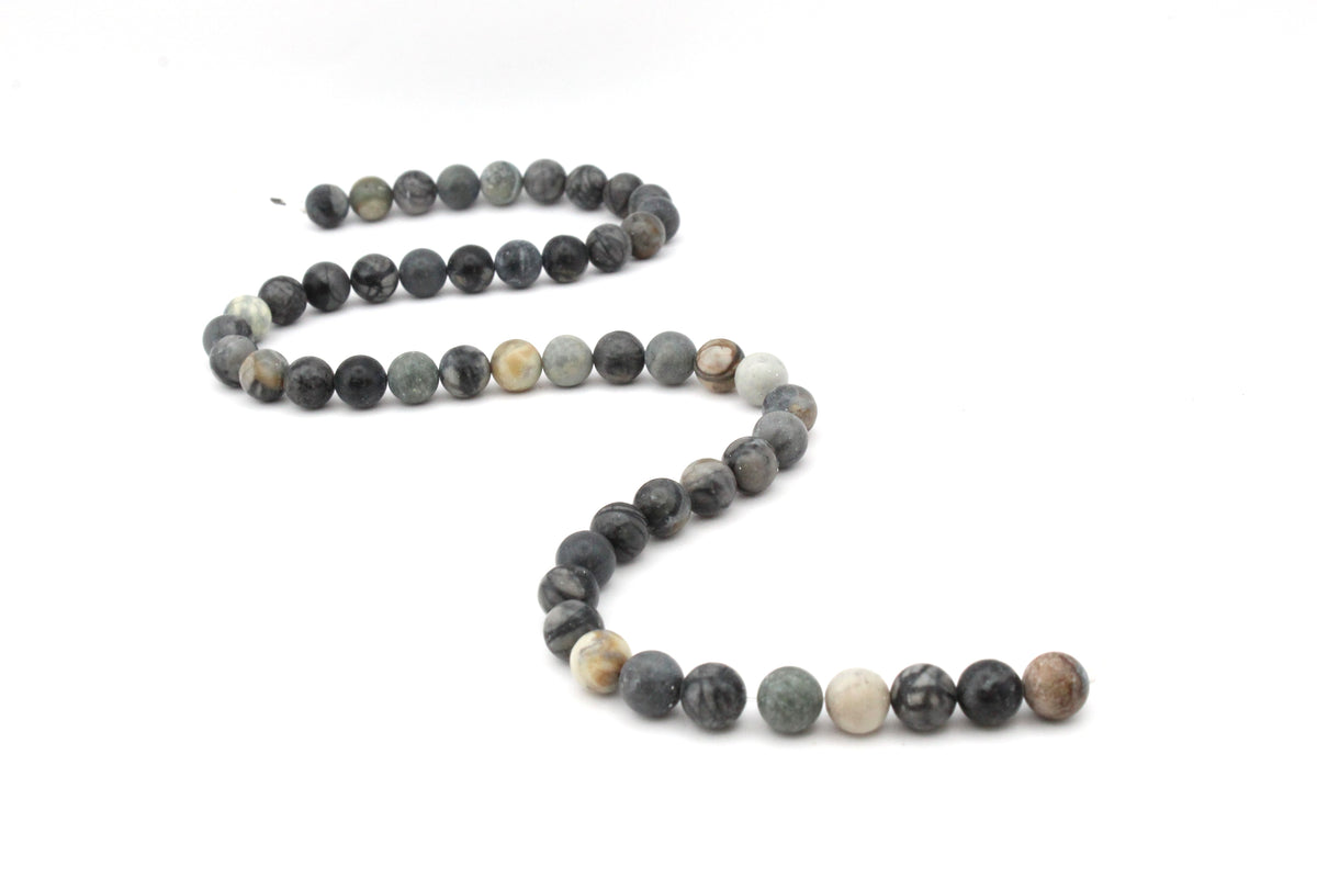 Picasso Jasper Round Smooth Gemstone Beads 16'' Strand