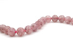 Cherry Quartz Round Smooth Gemstone Beads Half Strand ***