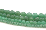 Green Aventurine Round Smooth, 16 inches Strand