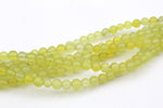 Olive Jade Round Gemstone Beads 16" Strand