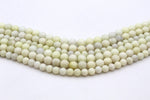 Ivory Jasper Round Gemstone Beads 16'' Strand
