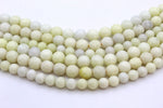 Ivory Jasper Round Gemstone Beads 16'' Strand