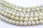 Ivory Jasper Round Gemstone Beads 16'' Strand