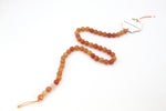 Orange Aventurine Round Faceted Gemstone Beads 16" Strand