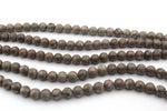 Dark Leopard Skin Jasper Round Gemstone Beads 16" Strand