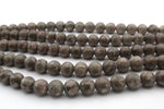 Dark Leopard Skin Jasper Round Gemstone Beads 16" Strand