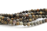 Paint Brush Jasper Round Gemstone Beads 16" Strand