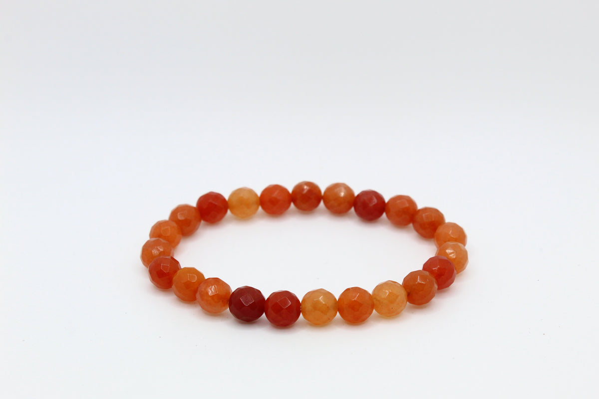 Orange Aventurine Faceted Bracelet