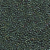 11/0 JAPANESE SEEDBEADS 10GM FANCY FROSTED LEAF GREEN MULTI