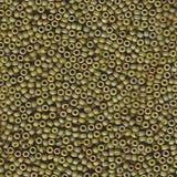 11/0 JAPANESE SEEDBEADS 10GM FANCY FROSTED LIGHT OLIVE IRIS