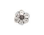 Apple Blossom Button-Pewter