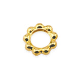 Solid Rings, 6 mm (.236 in), Beaded, Gold Color, 18 pc