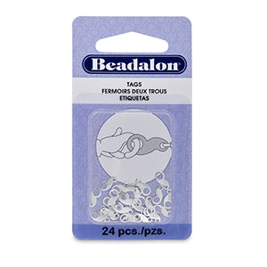 Tags, Sexy, 8 mm (0.315 in), Silver Plated, 24 pc