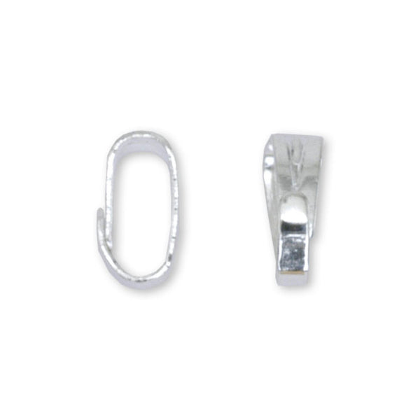 Pendant Bail, 6.2 mm (.244 in), Silver Plated, 36 pc