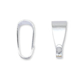Pendant Bail, 10 mm (.4 in), Silver Plated, 18 pc