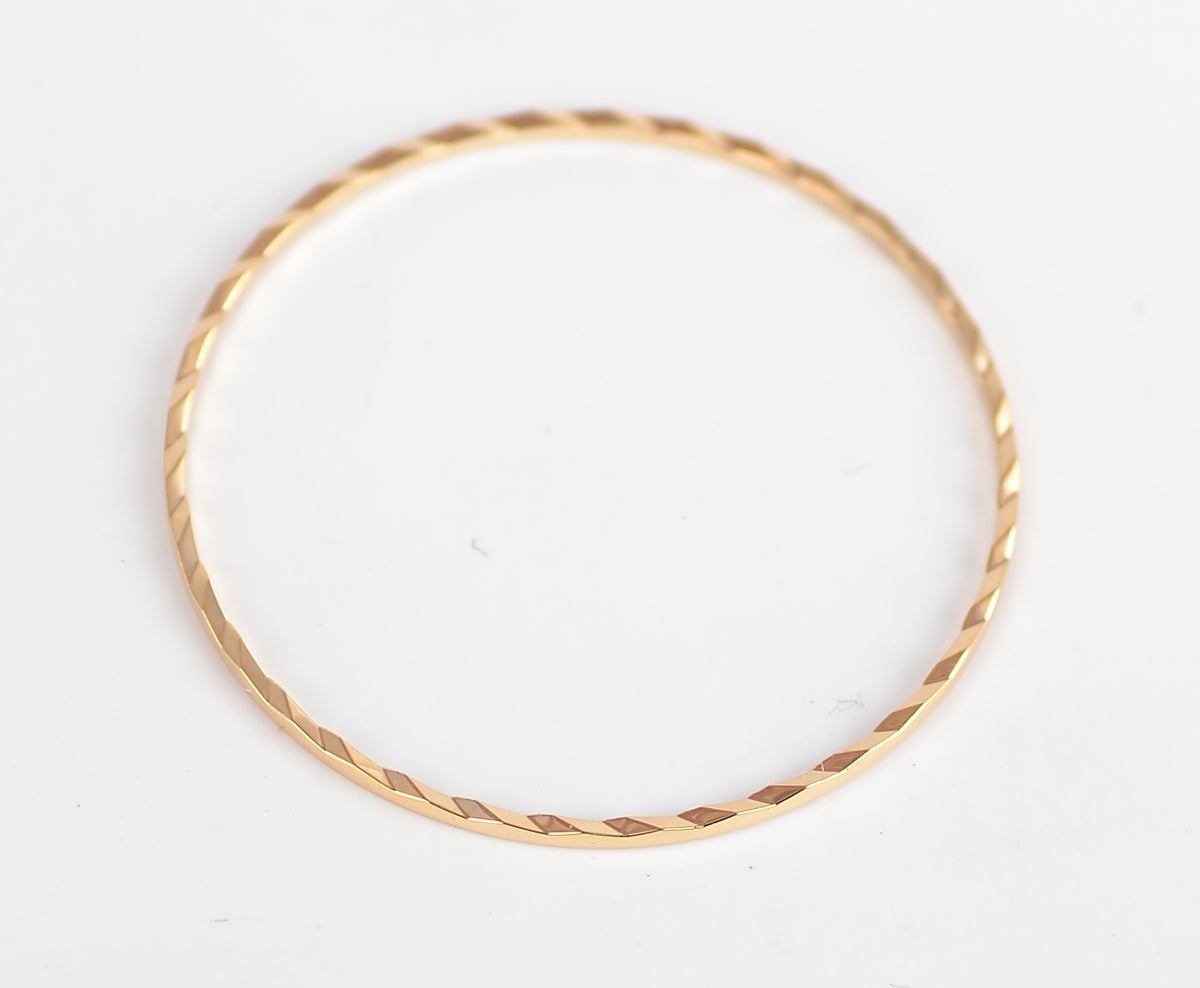 Bead frame, gold-plated brass, flat round, 34mm weight 0.79gr