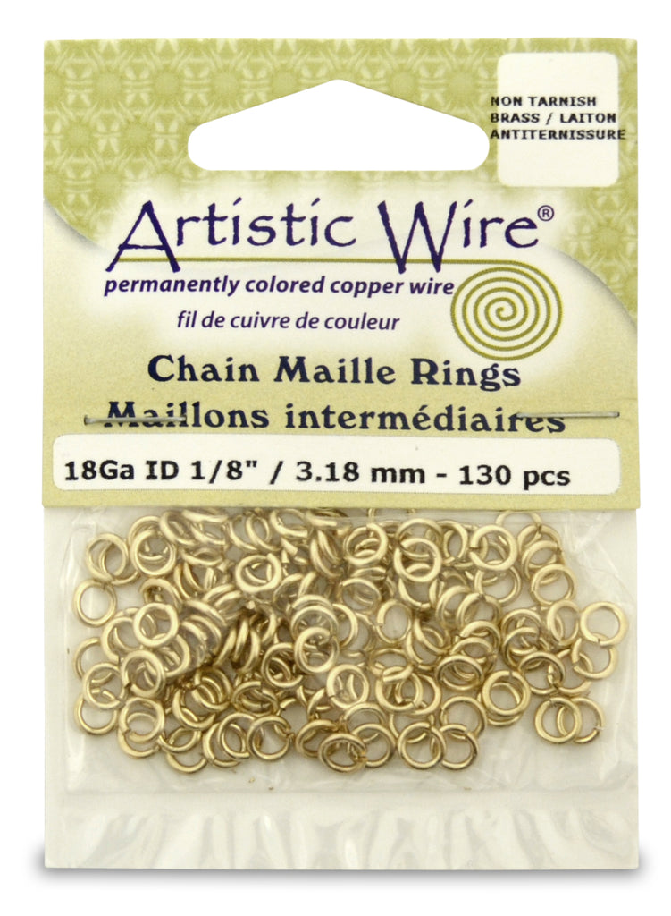 18 Gauge Artistic Wire, Chain Maille Rings, Round, Tarnish Resistant B –  Bead The Beads