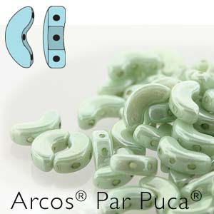 ARCOS 5X10MM OPAQUE LT GREEN LUSTER-8.4GM