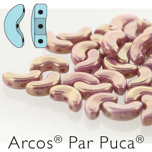 ARCOS 5X10MM OPAQUE MIX VIOLET/GOLD LUSTER-8.4GM