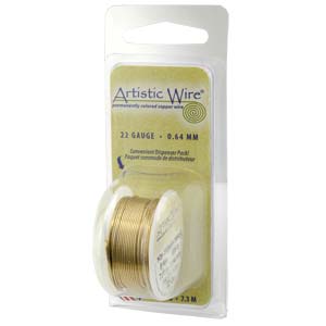 Artistic Wire, 18 Gauge (1.0 mm), Tarnish Resistant Brass, 4 yd (3.6 m)
