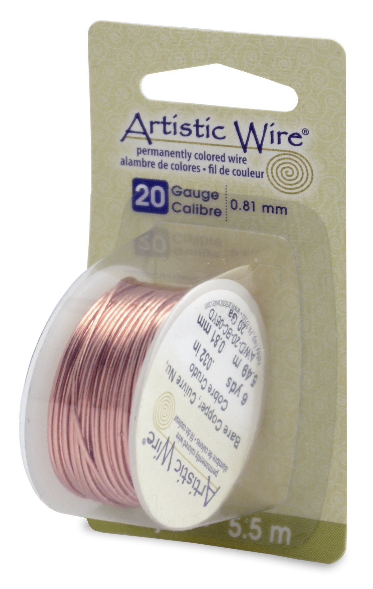 Artistic Wire, 20 Gauge (.81 mm), Bare Copper, 6 yd (5.5 m)